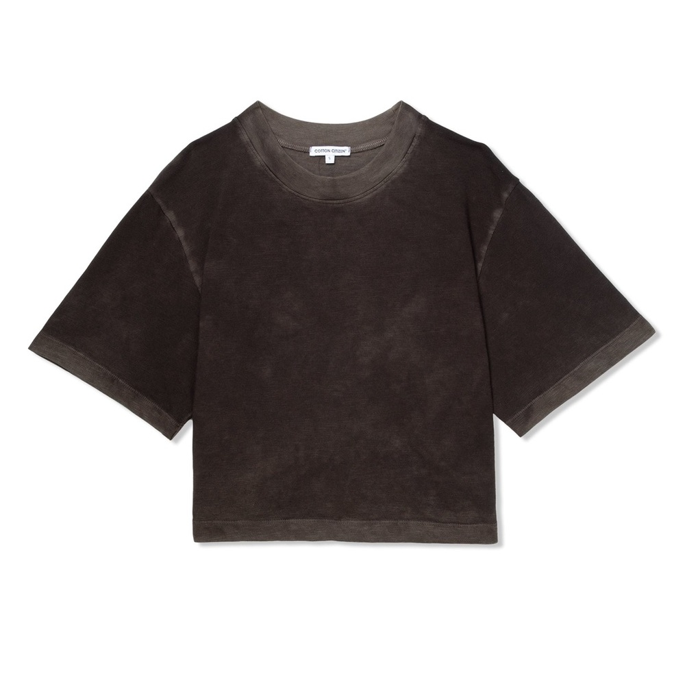 COTTON CITIZEN Tokyo Crop Tee in Vintage Espresso